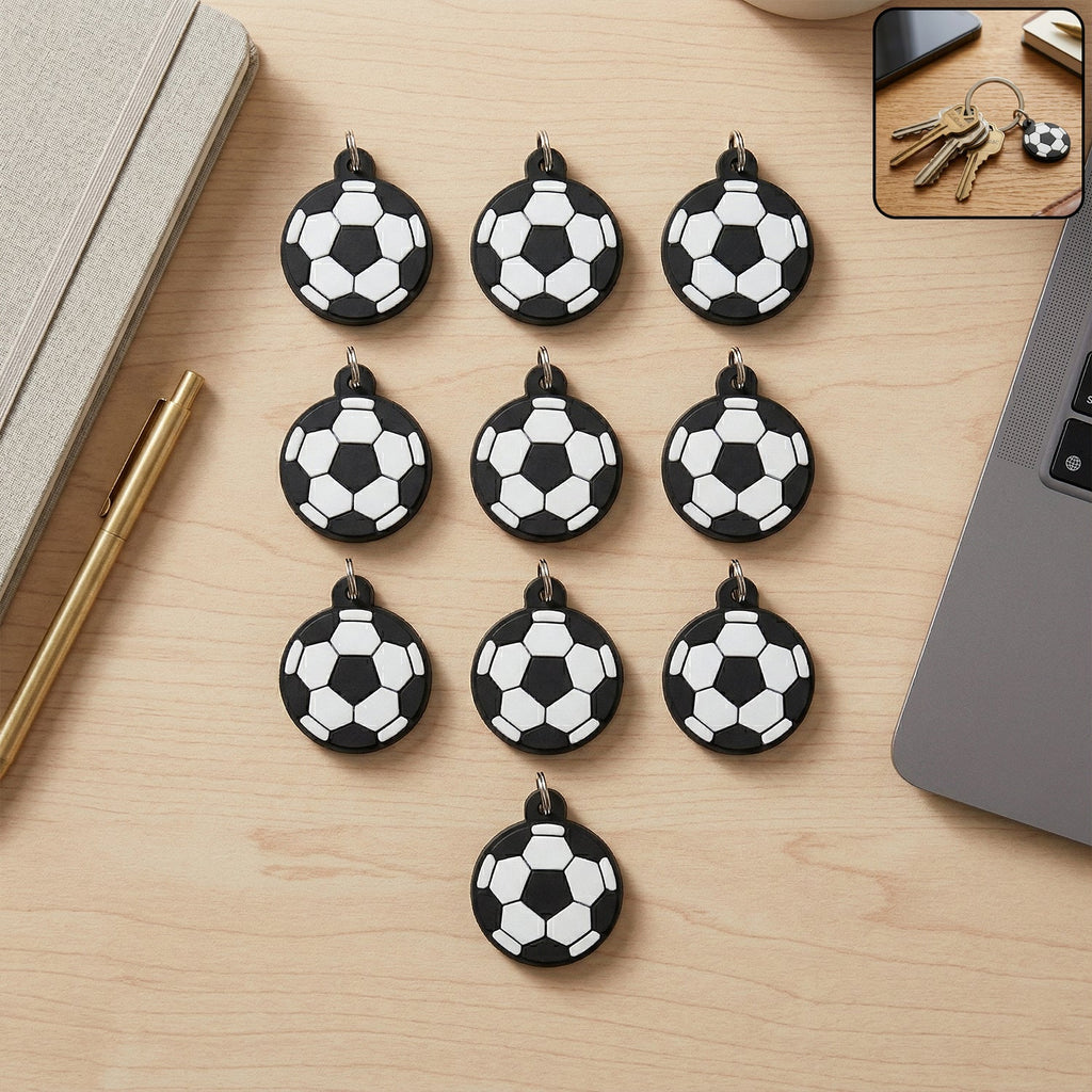 Football shape keychain perfect for bags and keys