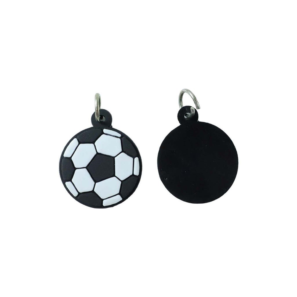 Football design bag charm with sporty look
