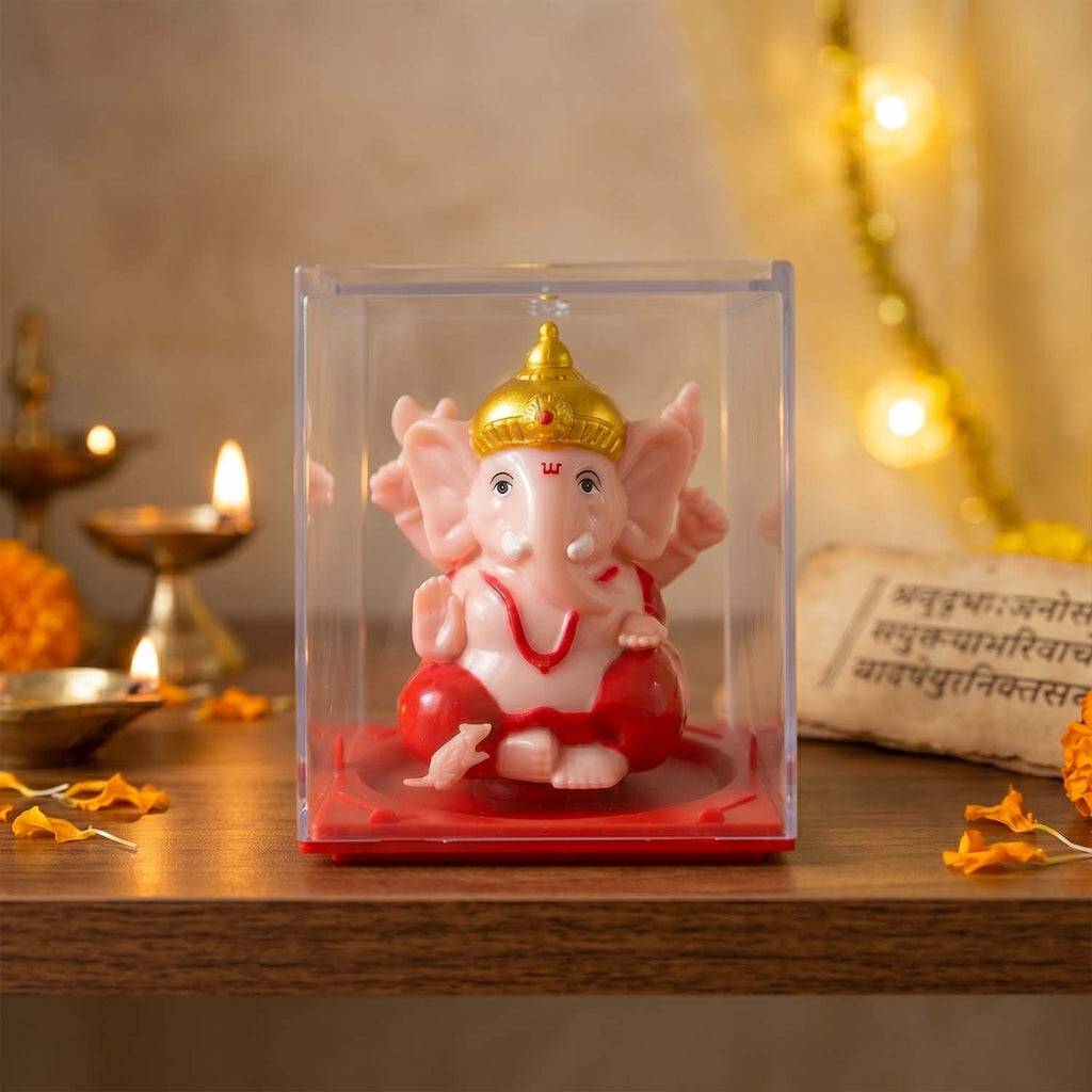 Compact hand-moving Ganesha idol suitable for home and office decoration
