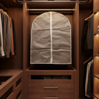 Dust-resistant breathable garment cover safeguarding formal wear