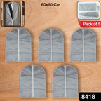 Zippered breathable garment cover for organized wardrobe storage
