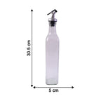 Dimensions of glass oil dispenser bottle in millimeters