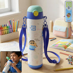 Kids cartoon stainless steel water bottle for school and outdoor activities