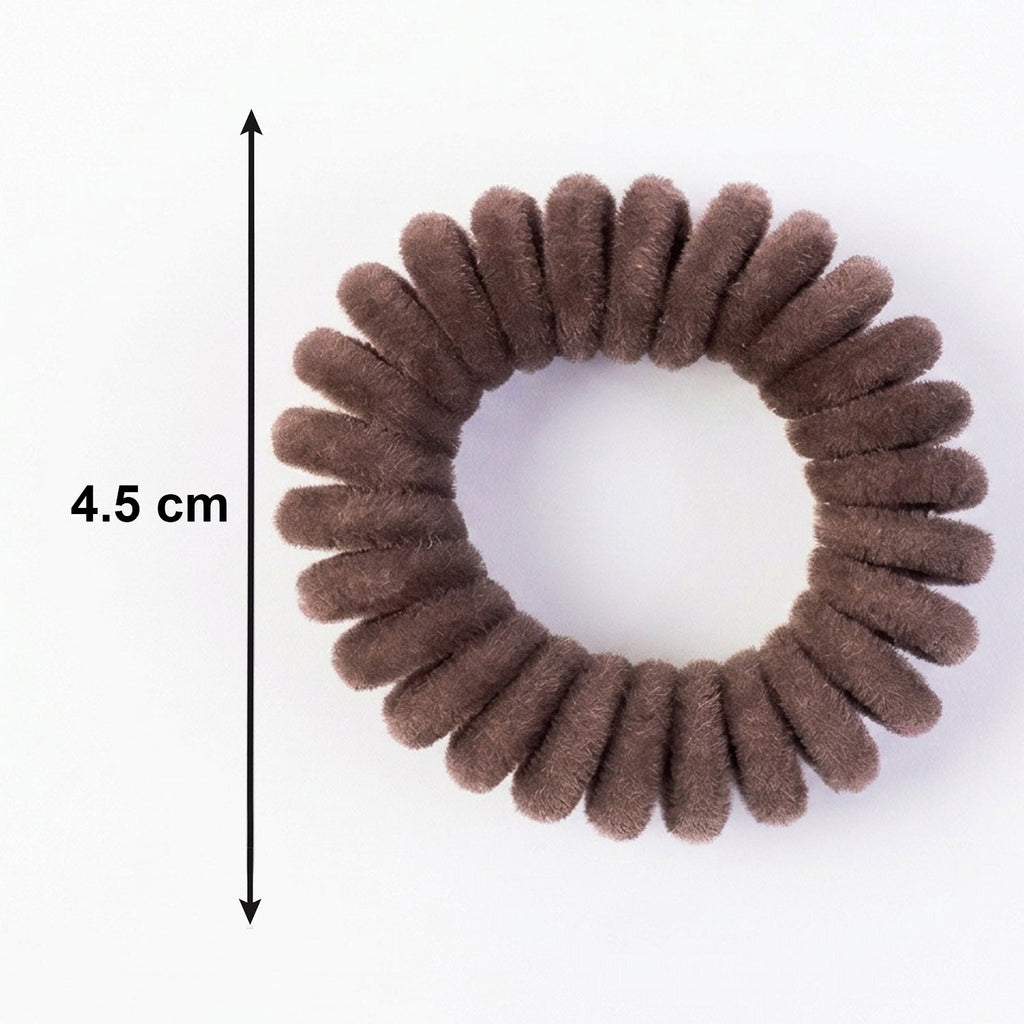 Coil style stretchable telephone wire hair band