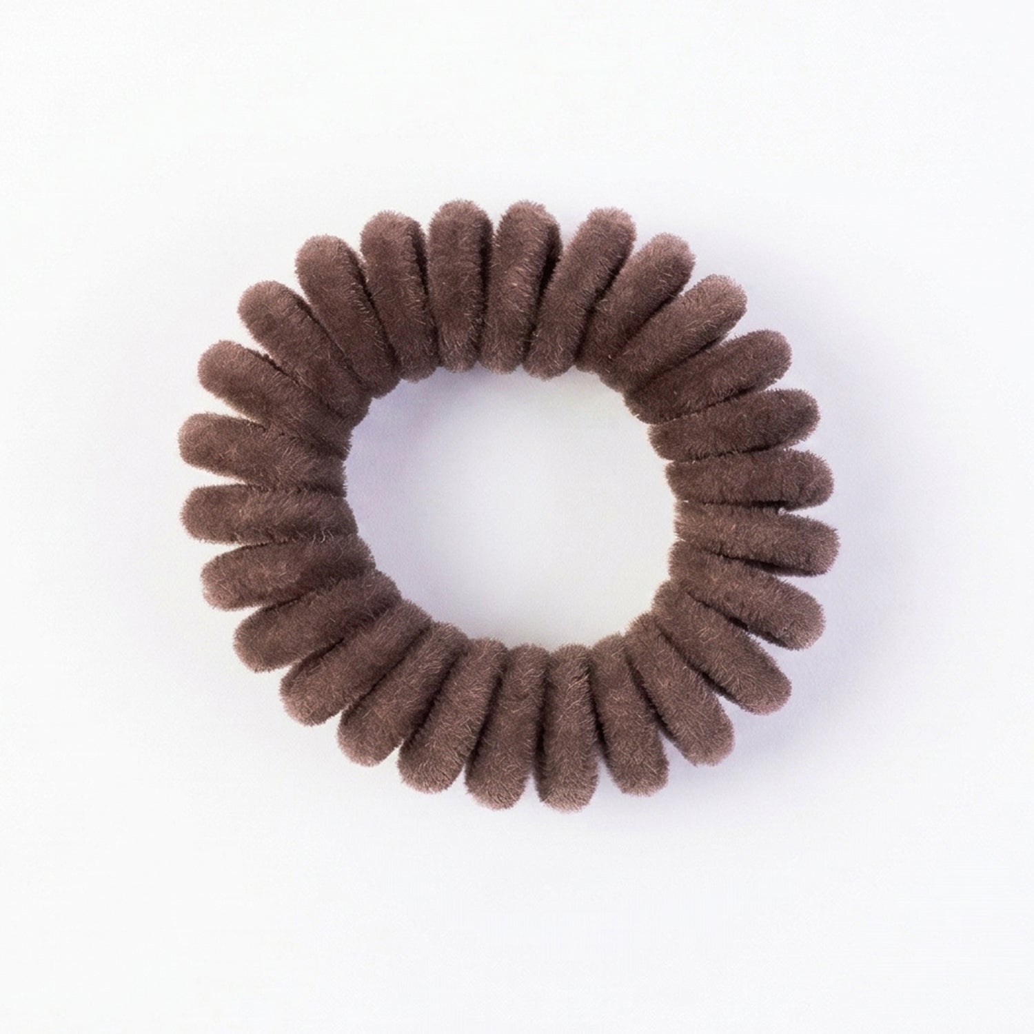 Elastic coil telephone wire hair band in coil pattern