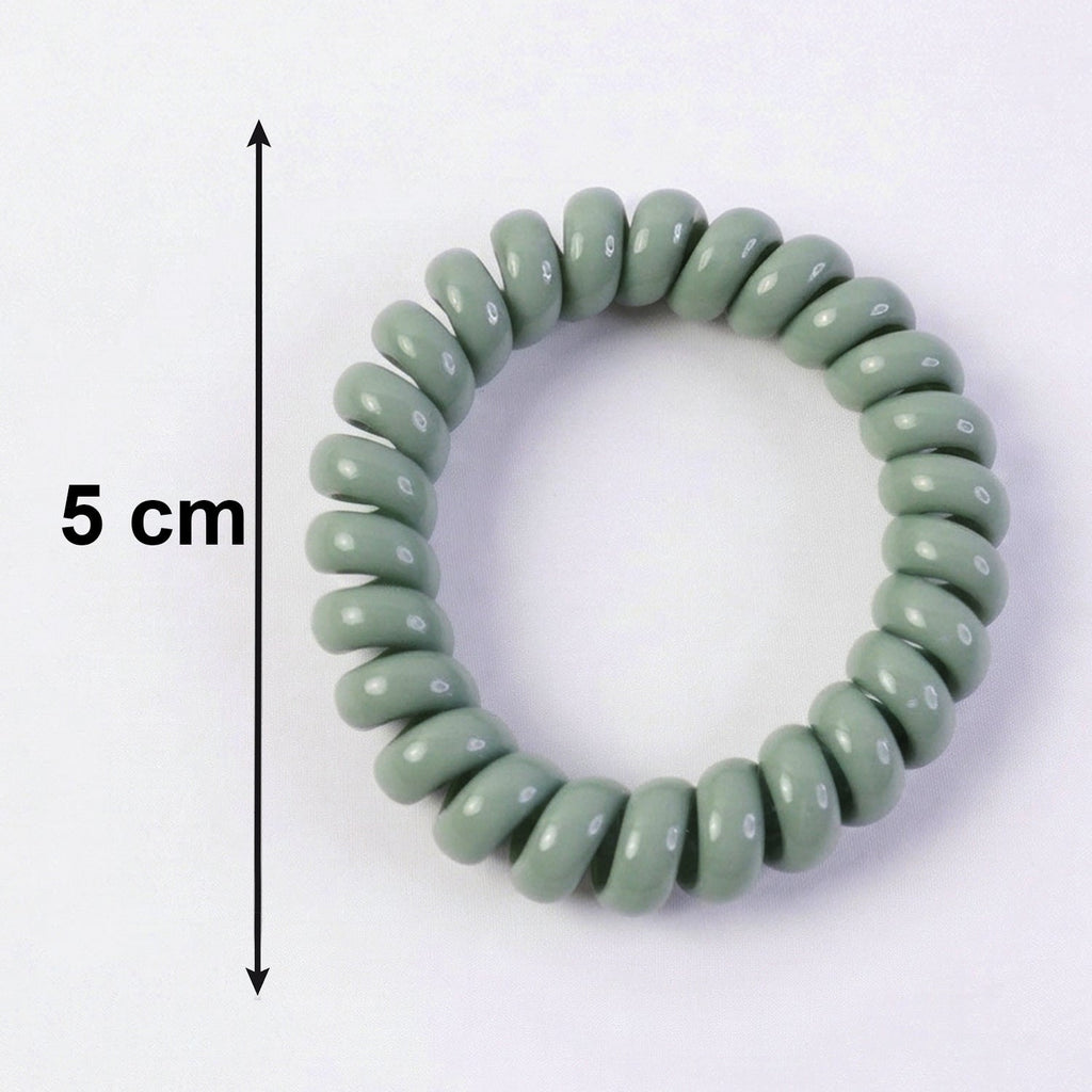 Soft Stretchable Telephone Wire Hair Bands Ð No Crease & Waterproof