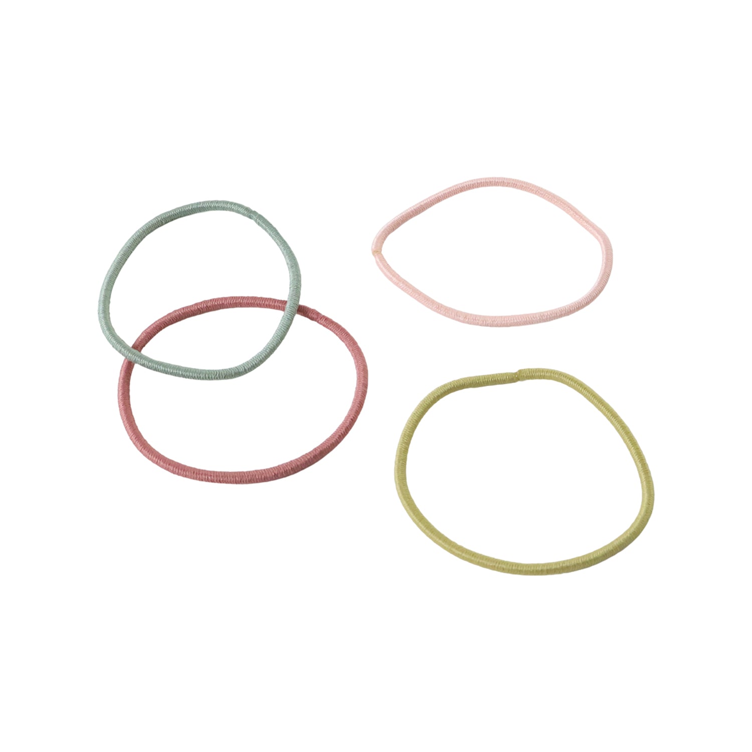 Elastic hair ties in neutral colors for all hair types, gentle and secure