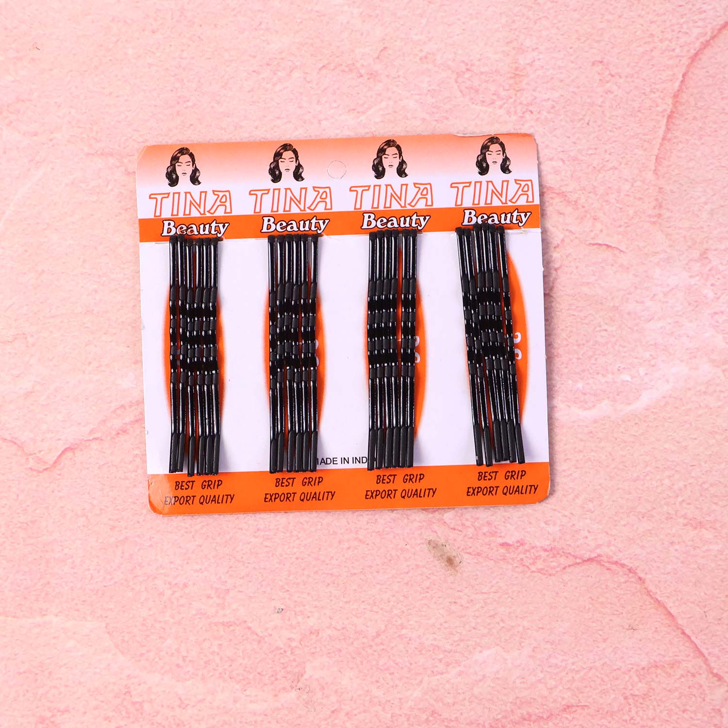 Black matte finish big hair bobby pins designed for all hair colours