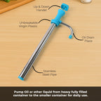 Hand pressing stainless steel oil pump dispenser for oil transfer