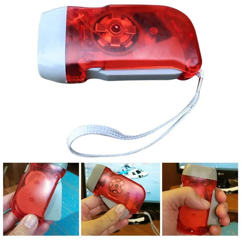 Lightweight hand press torch ideal for power cuts and outdoor adventures