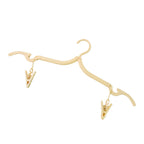 Close-up of dual clip hanger securely holding laundry items in place