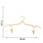 Compact foldable hanger with rotating hook and strong clips for drying garments