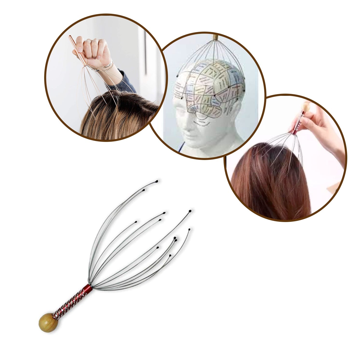 The lightweight handheld scalp massager perfect for soothing head massages at home.