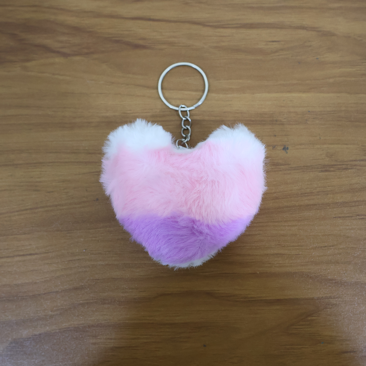 Soft plush heart keychain product image