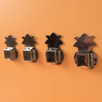 Metallic silver wall incense stick holder set mounted vertically