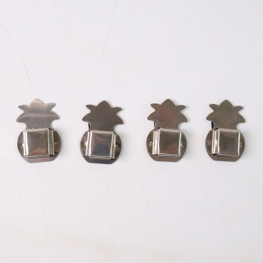 Designer set of wall-mounted silver agarbatti holders for home use