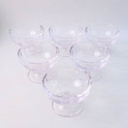 Crystal clear sundae glass dessert bowl enhancing dessert presentation