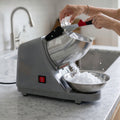 Electric ice crushing machine with stainless steel bowl for quick ice prep