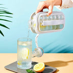 A person easily releasing ice cubes from the innovative ice tray.