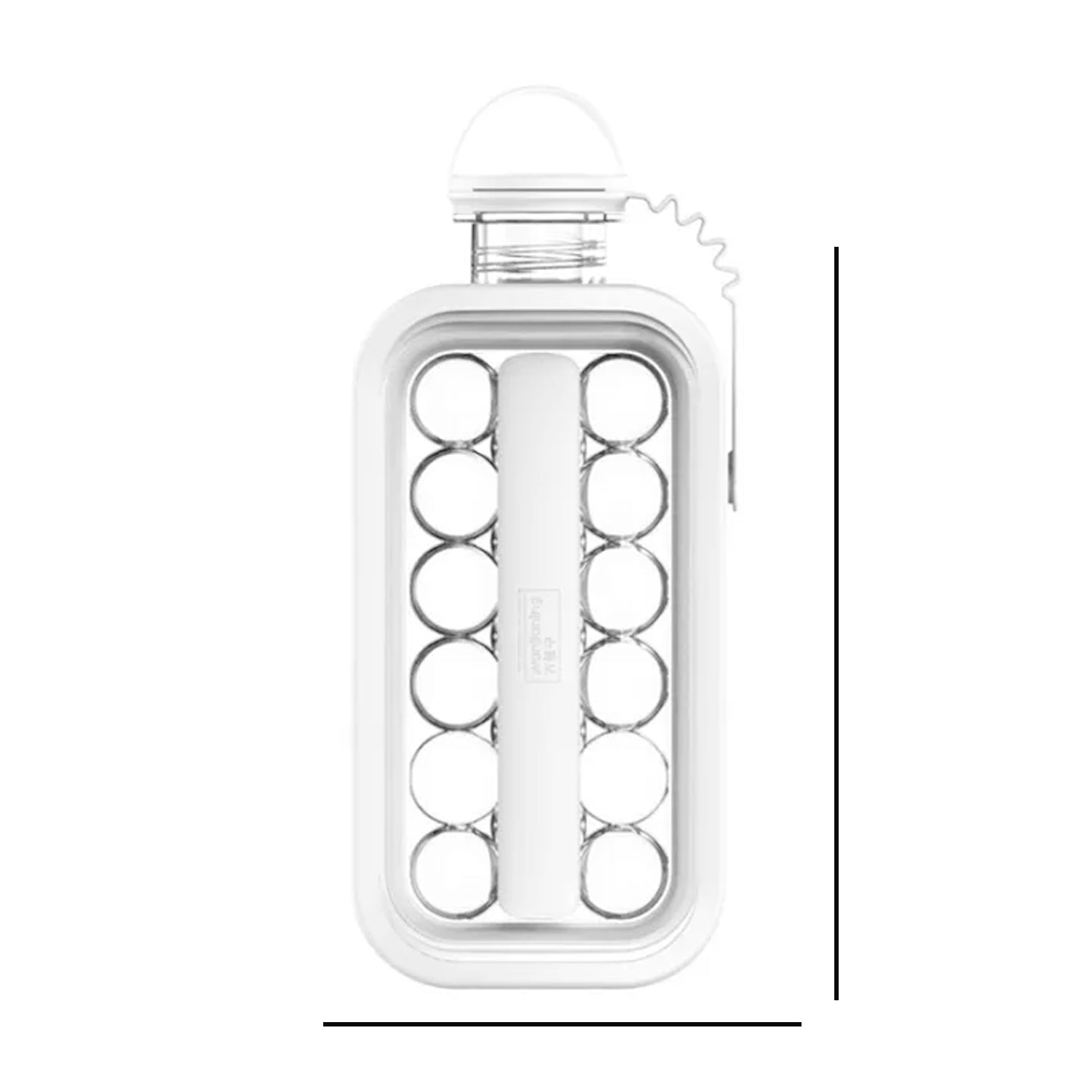 Fourteen perfectly shaped ice balls released from the ChefAura Foldable Ice Tray.