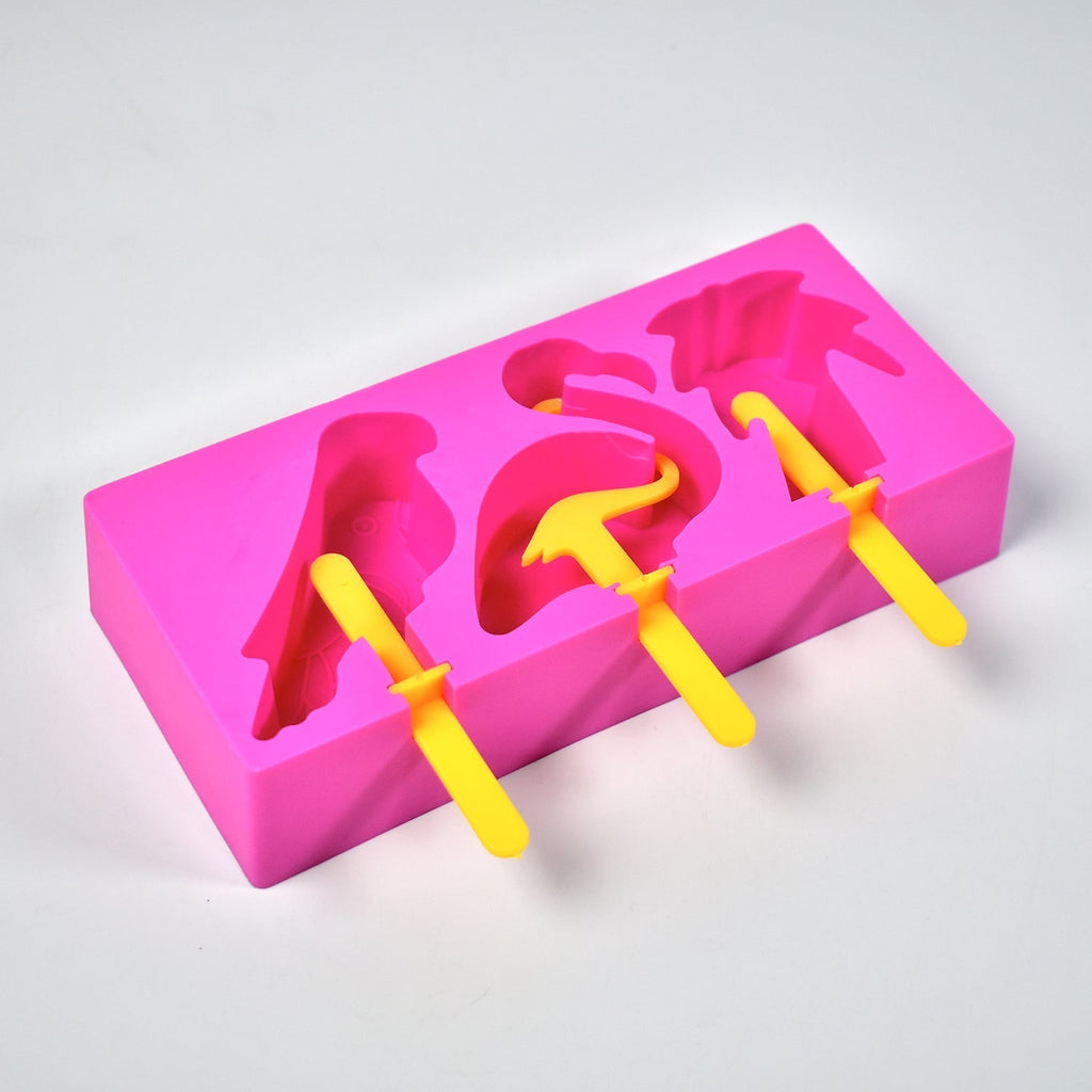 Brightly colored reusable ice candy mould maker set for healthy frozen snacks.