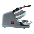 Side view of heavy-duty ice crushing machine in action