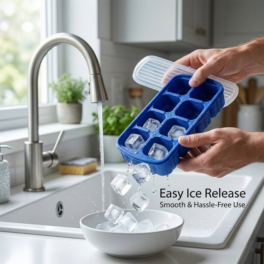 Freezer tray for making ice cubes, juice cubes, and chocolates