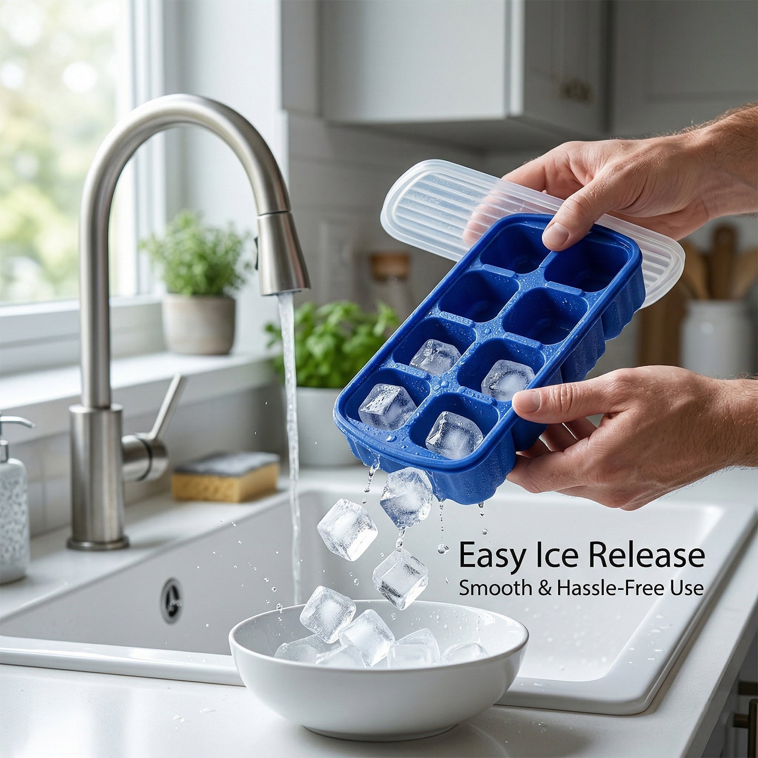 Freezer tray for making ice cubes, juice cubes, and chocolates