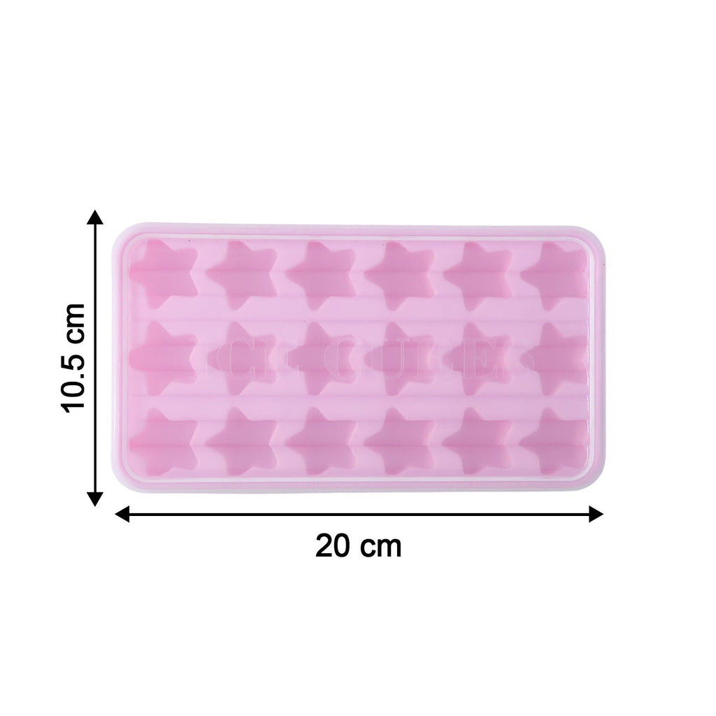reusable star-shaped ice cube mold for freezer use