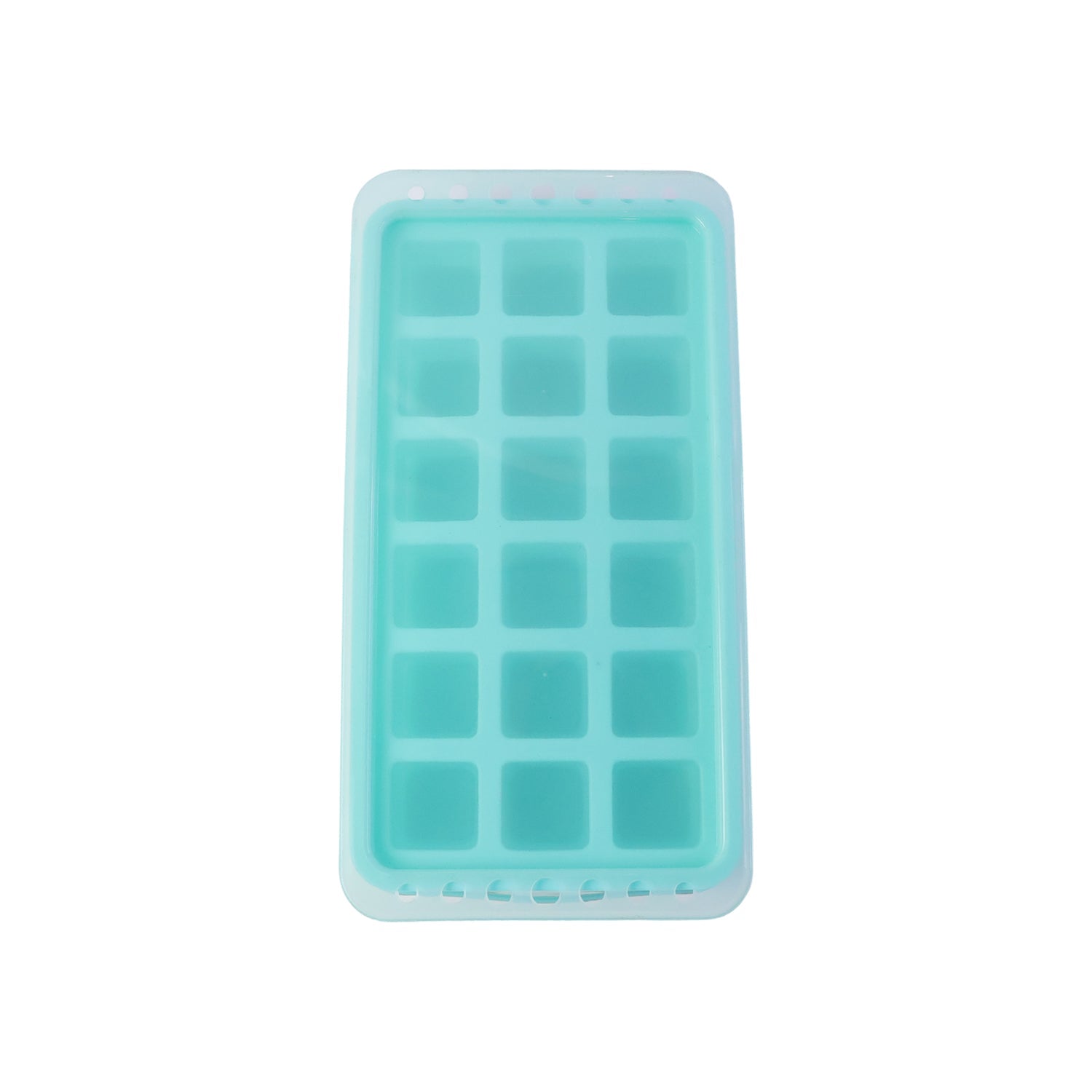 Reusable ice cube tray with lid for freezer convenience