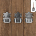 Wall-mount metal incense stick holders with traditional lotus design in stainless steel.