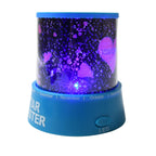 Star Projector Night Light illuminating a child's bedroom with a soft, glowing, starry sky.