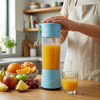 Smoothie blender bottle for on-the-go healthy beverages