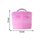Adjustable compartments of clear plastic craft storage organizer