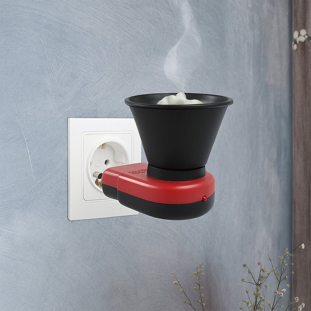 Electric Kapoor Dani Diffuser with camphor block placed ready for heating