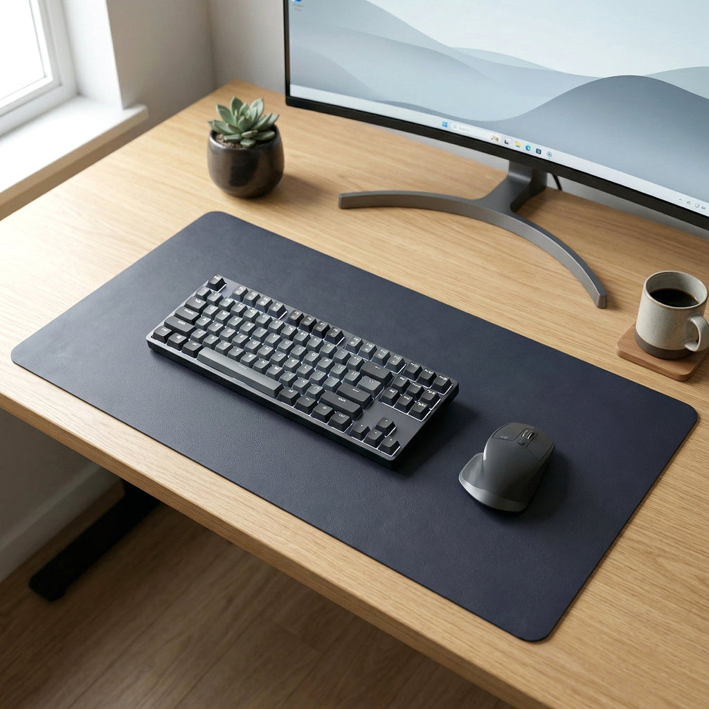 Desk protector mat with smooth surface for precise mouse control