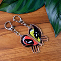 Best Friends Acrylic breakable keychain set with vibrant cartoon design