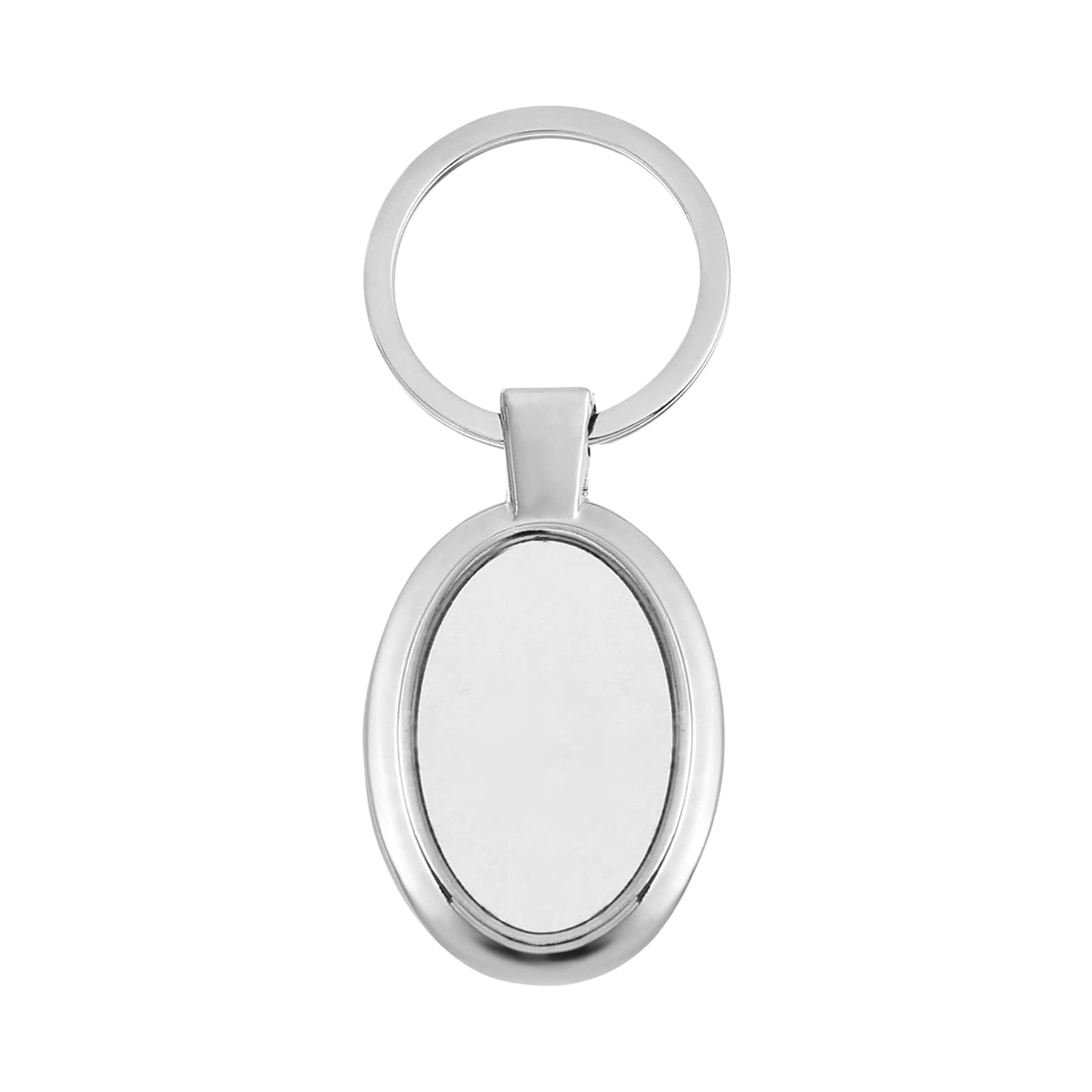 Compact oval metal key holder suitable for car and bike keys
