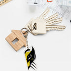 Acrylic matching keychain pair with puzzle style for best friends