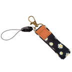 Fashionable flower print neck strap lanyard for mobile phones and ID cards