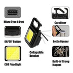 Ultra-light keychain flashlight, demonstrating its small size.