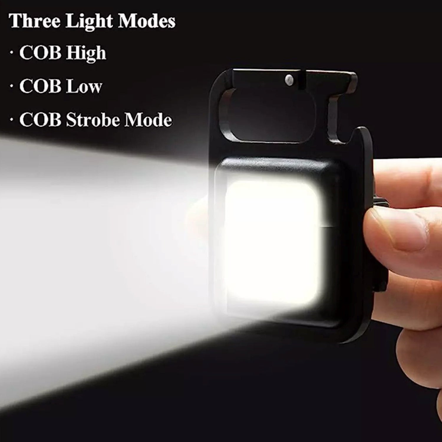 Diagram highlighting the features of the versatile pocket light.