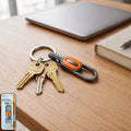 Metal carabiner key holder attached to a bag for easy carrying
