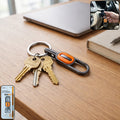 Heavy duty metal keychain with dual rings and push lock