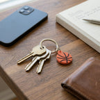 Basketball-shaped keychain set for kids and adults