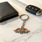 Ram Ji metal keychain showing detailed religious symbol and craftsmanship