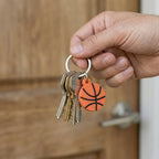 Sports-themed keychain for basketball enthusiasts
