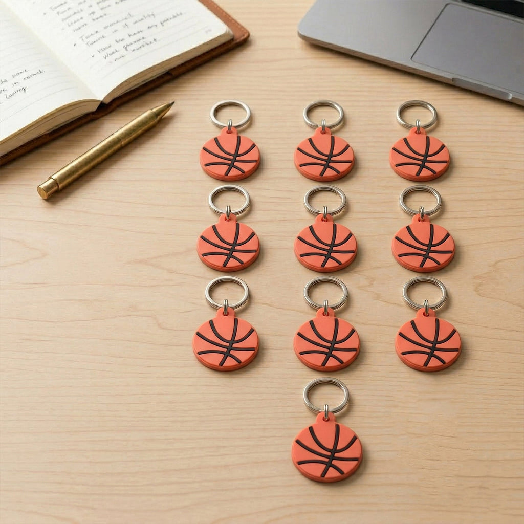 Basketball themed key holder for sports fans