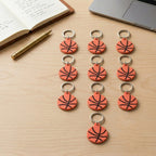 Basketball themed key holder for sports fans