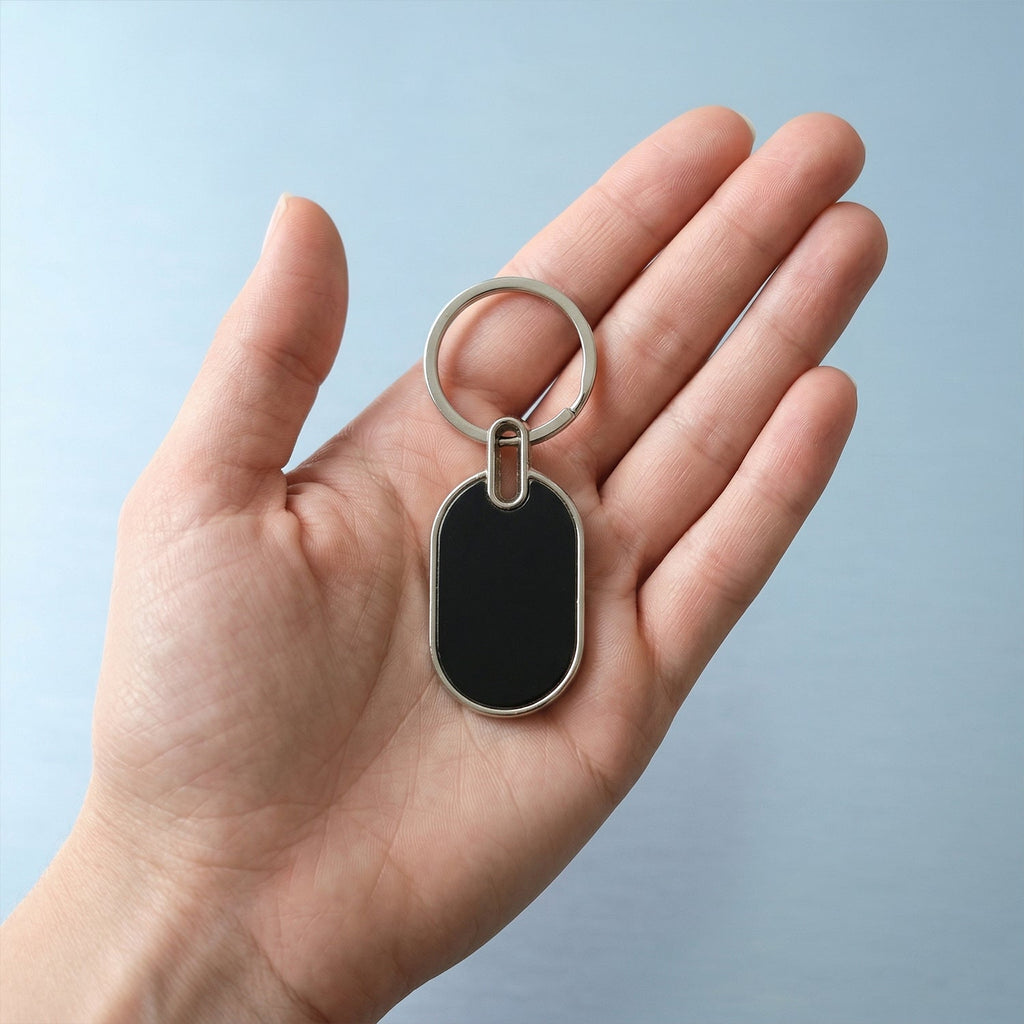 Elegant designer metal keychain for personal or gift use